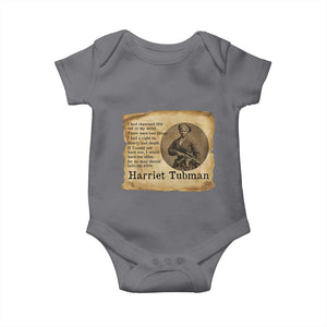 Harriet Tubman Quote Baby Onesie Liberty Or Death Empowerment Gift TS12 Charcoal Print Your Wear