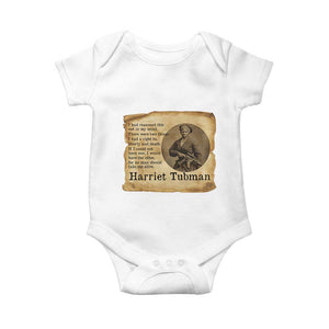 Harriet Tubman Quote Baby Onesie Liberty Or Death Empowerment Gift TS12 White Print Your Wear