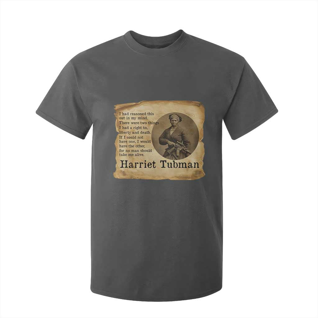 Harriet Tubman Quote T Shirt For Kid Liberty Or Death Empowerment Gift TS12 Dark Heather Print Your Wear
