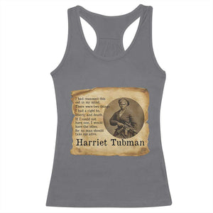 Harriet Tubman Quote Racerback Tank Top Liberty Or Death Empowerment Gift TS12 Charcoal Print Your Wear