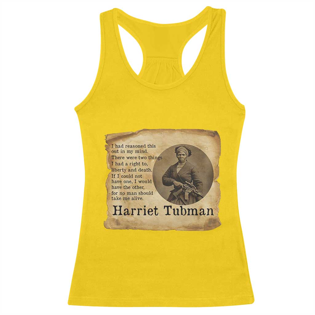 Harriet Tubman Quote Racerback Tank Top Liberty Or Death Empowerment Gift TS12 Daisy Print Your Wear