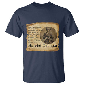 Harriet Tubman Quote T Shirt Liberty Or Death Empowerment Gift TS12 Navy Print Your Wear