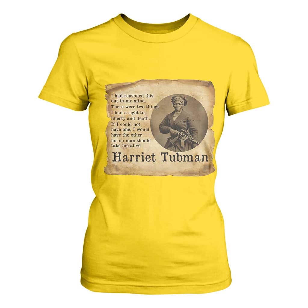 Harriet Tubman Quote T Shirt For Women Liberty Or Death Empowerment Gift TS12 Daisy Print Your Wear