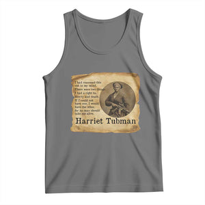 Harriet Tubman Quote Tank Top Liberty Or Death Empowerment Gift TS12 Black Heather Print Your Wear