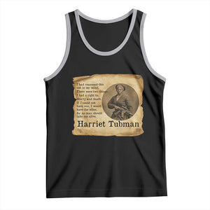 Harriet Tubman Quote Tank Top Liberty Or Death Empowerment Gift TS12 Black Athletic Heather Print Your Wear