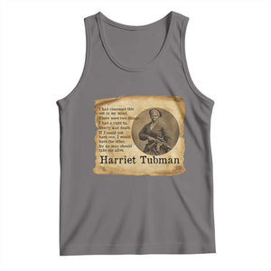 Harriet Tubman Quote Tank Top Liberty Or Death Empowerment Gift TS12 Deep Heather Print Your Wear