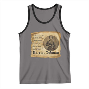 Harriet Tubman Quote Tank Top Liberty Or Death Empowerment Gift TS12 Deep Heather Black Print Your Wear