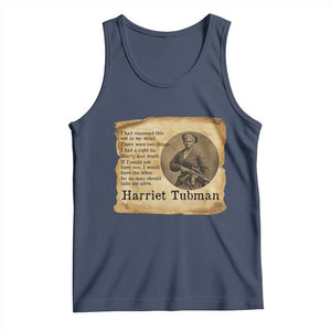 Harriet Tubman Quote Tank Top Liberty Or Death Empowerment Gift TS12 Navy Print Your Wear