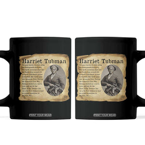 Vintage Harriet Tubman Poster Coffee Mug Female Empowerment History Gift TS12 Black Print Your Wear