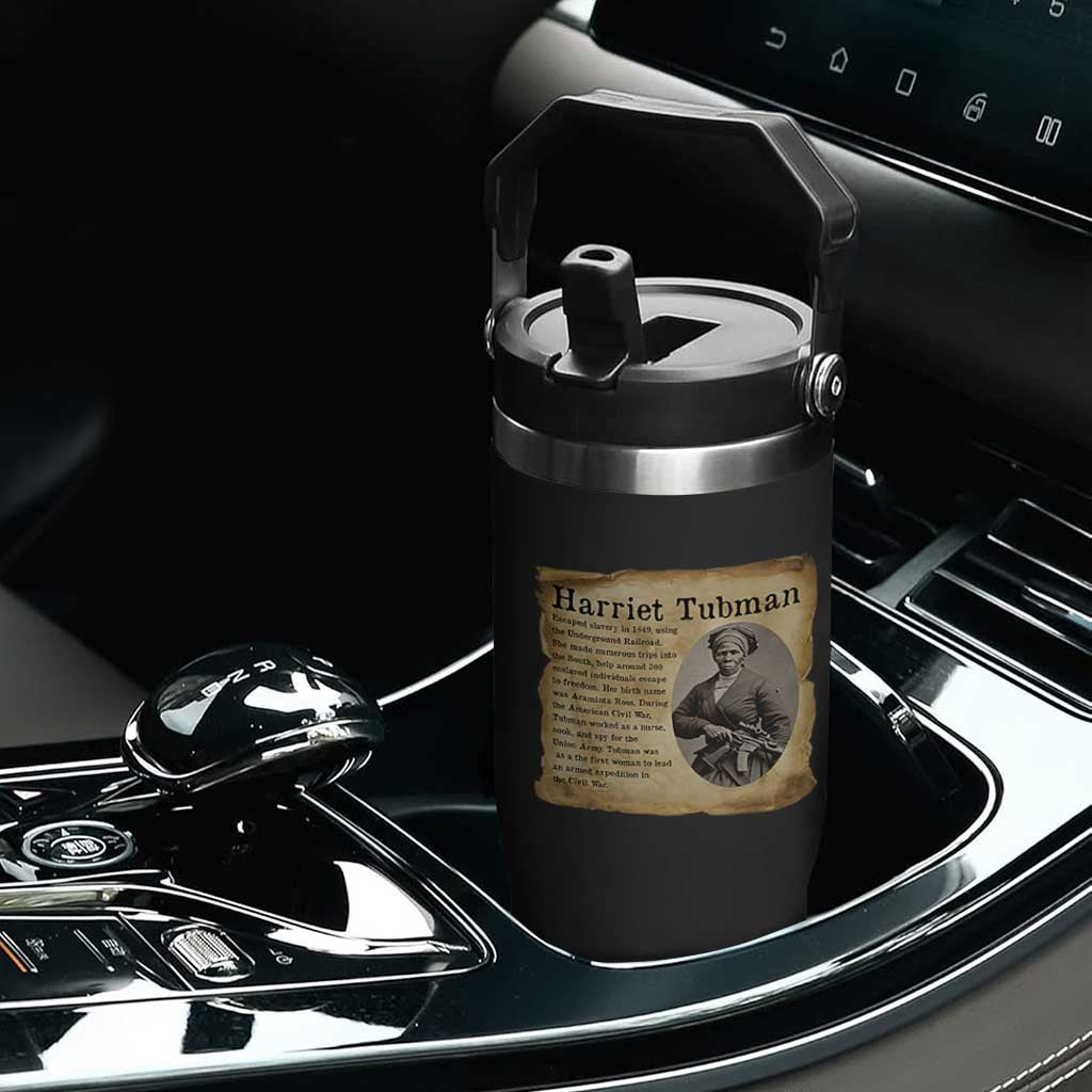 Vintage Harriet Tubman Poster Flip Straw Tumbler Female Empowerment History Gift TS12 Print Your Wear