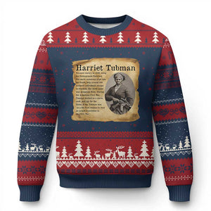 Vintage Harriet Tubman Poster Ugly Christmas Sweater Female Empowerment History Gift TS12 Navy Red Print Your Wear