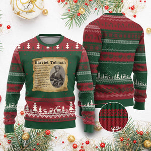 Vintage Harriet Tubman Poster Ugly Christmas Sweater Female Empowerment History Gift TS12 Red Green Print Your Wear