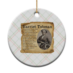 Vintage Harriet Tubman Poster Ceramic Ornament Female Empowerment History Gift TS12 1pc Christmas Plaid Print Your Wear