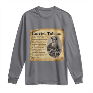 Vintage Harriet Tubman Poster Long Sleeve Shirt Female Empowerment History Gift TS12 Charcoal Print Your Wear