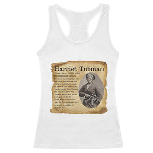 Vintage Harriet Tubman Poster Racerback Tank Top Female Empowerment History Gift TS12 White Print Your Wear