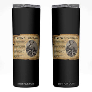 Vintage Harriet Tubman Poster Skinny Tumbler Female Empowerment History Gift TS12 Black Print Your Wear
