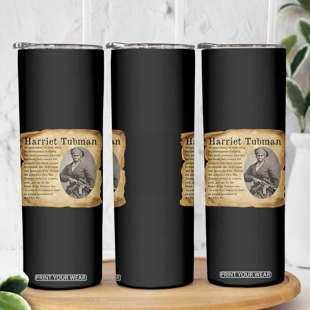 Vintage Harriet Tubman Poster Skinny Tumbler Female Empowerment History Gift TS12 Print Your Wear
