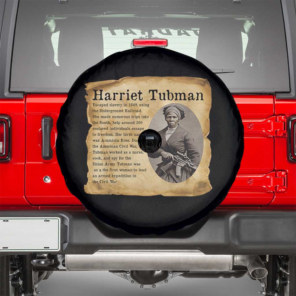 Vintage Harriet Tubman Poster Spare Tire Cover Female Empowerment History Gift TS12 Black Print Your Wear