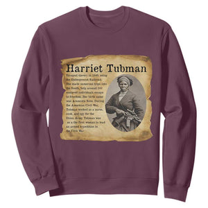 Vintage Harriet Tubman Poster Sweatshirt Female Empowerment History Gift TS12 Maroon Print Your Wear