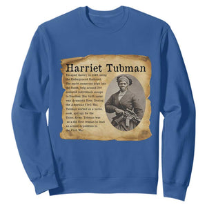 Vintage Harriet Tubman Poster Sweatshirt Female Empowerment History Gift TS12 Royal Blue Print Your Wear