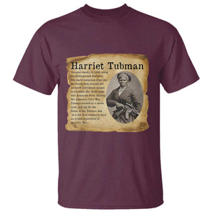 Vintage Harriet Tubman Poster T Shirt Female Empowerment History Gift TS12 Maroon Print Your Wear