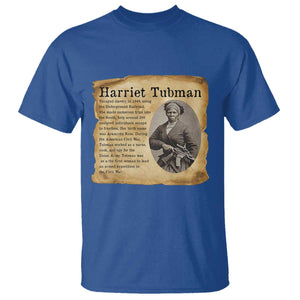 Vintage Harriet Tubman Poster T Shirt Female Empowerment History Gift TS12 Royal Blue Print Your Wear
