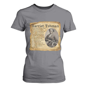Vintage Harriet Tubman Poster T Shirt For Women Female Empowerment History Gift TS12 Charcoal Print Your Wear