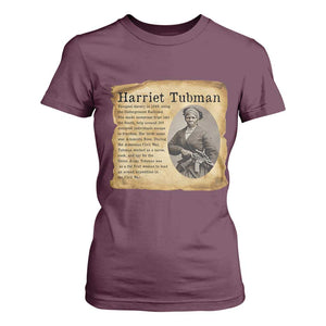 Vintage Harriet Tubman Poster T Shirt For Women Female Empowerment History Gift TS12 Maroon Print Your Wear