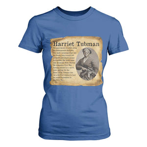 Vintage Harriet Tubman Poster T Shirt For Women Female Empowerment History Gift TS12 Royal Blue Print Your Wear