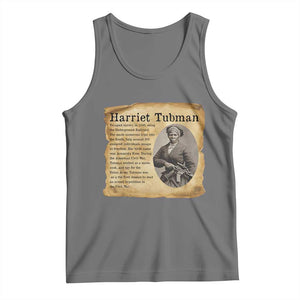 Vintage Harriet Tubman Poster Tank Top Female Empowerment History Gift TS12 Black Heather Print Your Wear