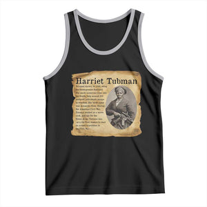 Vintage Harriet Tubman Poster Tank Top Female Empowerment History Gift TS12 Black Athletic Heather Print Your Wear