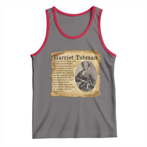 Vintage Harriet Tubman Poster Tank Top Female Empowerment History Gift TS12 Deep Heather Red Print Your Wear