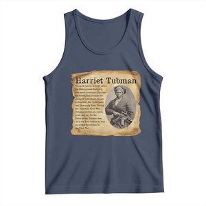Vintage Harriet Tubman Poster Tank Top Female Empowerment History Gift TS12 Navy Print Your Wear