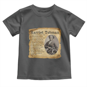 Vintage Harriet Tubman Poster Toddler T Shirt Female Empowerment History Gift TS12 Dark Heather Print Your Wear