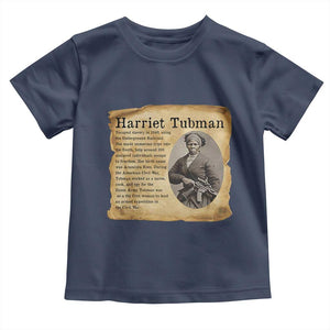 Vintage Harriet Tubman Poster Toddler T Shirt Female Empowerment History Gift TS12 Navy Print Your Wear