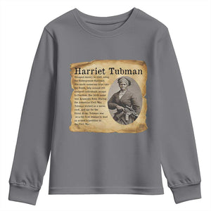 Vintage Harriet Tubman Poster Youth Sweatshirt Female Empowerment History Gift TS12 Charcoal Print Your Wear