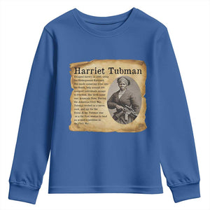 Vintage Harriet Tubman Poster Youth Sweatshirt Female Empowerment History Gift TS12 Royal Blue Print Your Wear