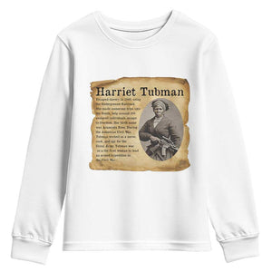 Vintage Harriet Tubman Poster Youth Sweatshirt Female Empowerment History Gift TS12 White Print Your Wear