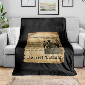 Harriet Tubman Quote Throw Blanket I Freed A Thousand People Vintage Poster TS12 Print Your Wear