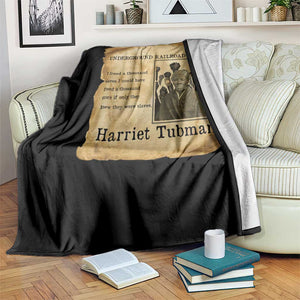 Harriet Tubman Quote Throw Blanket I Freed A Thousand People Vintage Poster TS12 Print Your Wear