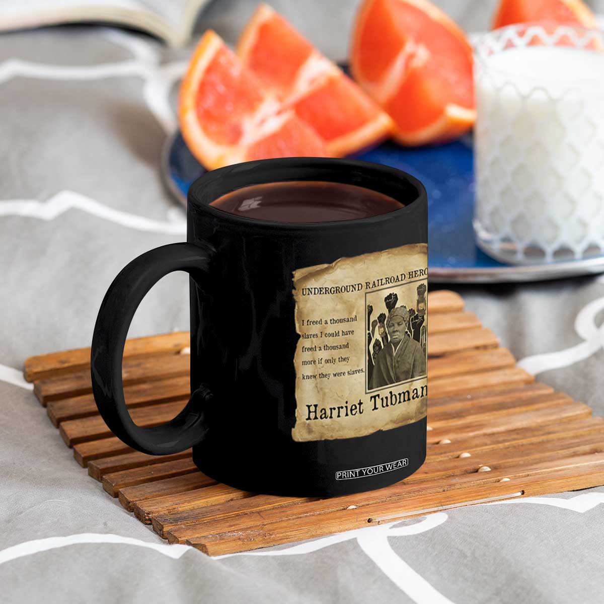 Harriet Tubman Quote Coffee Mug I Freed A Thousand People Vintage Poster TS12 Print Your Wear