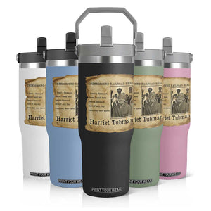 Harriet Tubman Quote Flip Straw Tumbler I Freed A Thousand People Vintage Poster TS12 Print Your Wear