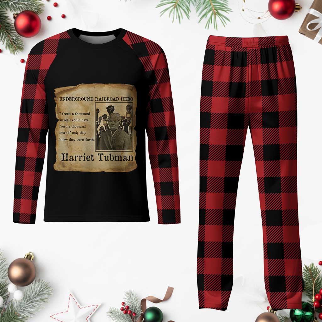 Harriet Tubman Quote Plaid Pajama Set I Freed A Thousand People Vintage Poster TS12 Buffalo Plaid Print Your Wear