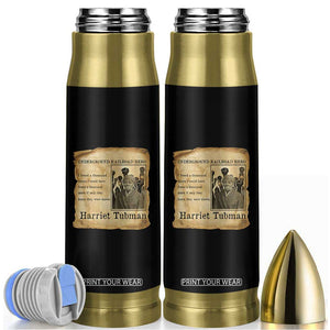 Harriet Tubman Quote Bullet Tumbler I Freed A Thousand People Vintage Poster TS12 Black Print Your Wear