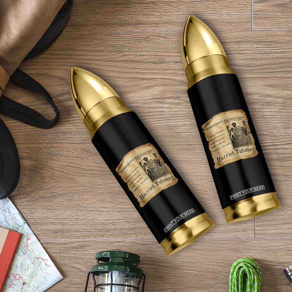 Harriet Tubman Quote Bullet Tumbler I Freed A Thousand People Vintage Poster TS12 Print Your Wear