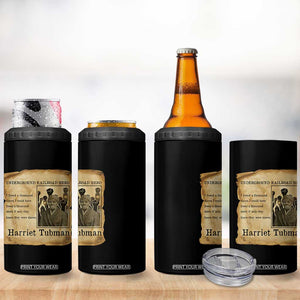 Harriet Tubman Quote 4 in 1 Can Cooler Tumbler I Freed A Thousand People Vintage Poster TS12 Print Your Wear