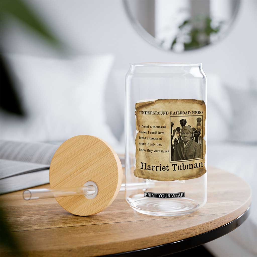 Harriet Tubman Quote Glass Can I Freed A Thousand People Vintage Poster TS12 Print Your Wear