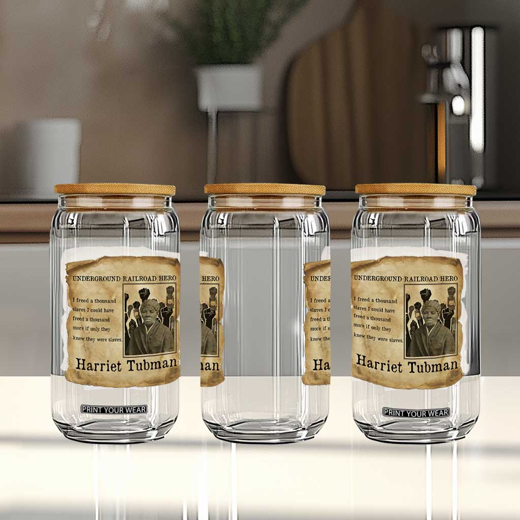 Harriet Tubman Quote Glass Can I Freed A Thousand People Vintage Poster TS12 Print Your Wear