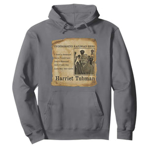 Harriet Tubman Quote Hoodie I Freed A Thousand People Vintage Poster TS12 Charcoal Print Your Wear