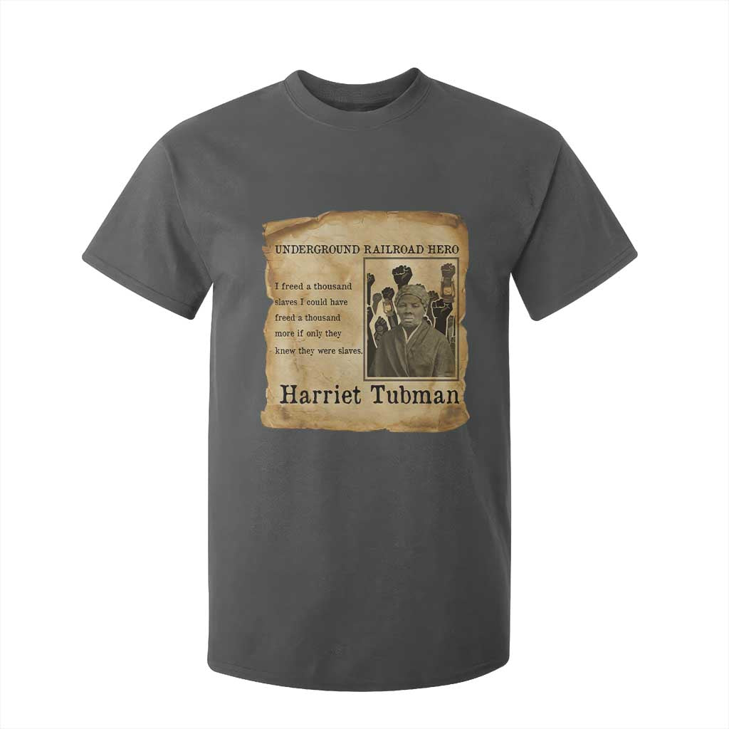 Harriet Tubman Quote T Shirt For Kid I Freed A Thousand People Vintage Poster TS12 Dark Heather Print Your Wear